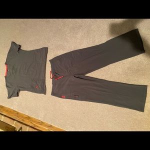 WOMENS CARHARTT SCRUBS GRAY XL CROSSFLEX FORCE